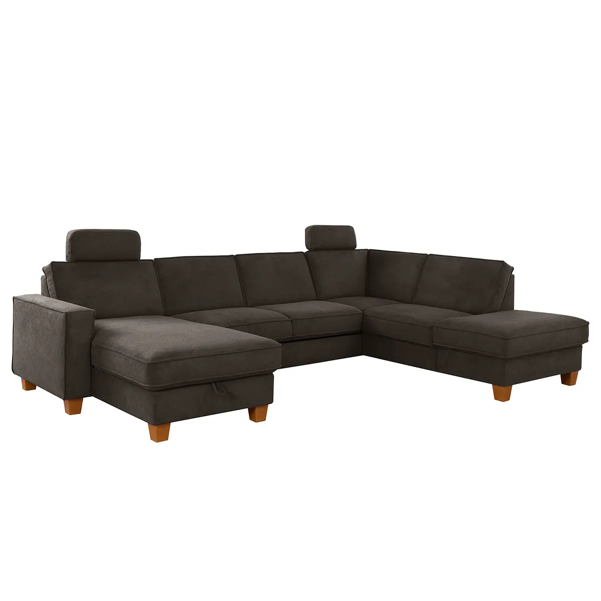 Wohnlandschaft Ford Point Grau Webstoff Palila | Grau