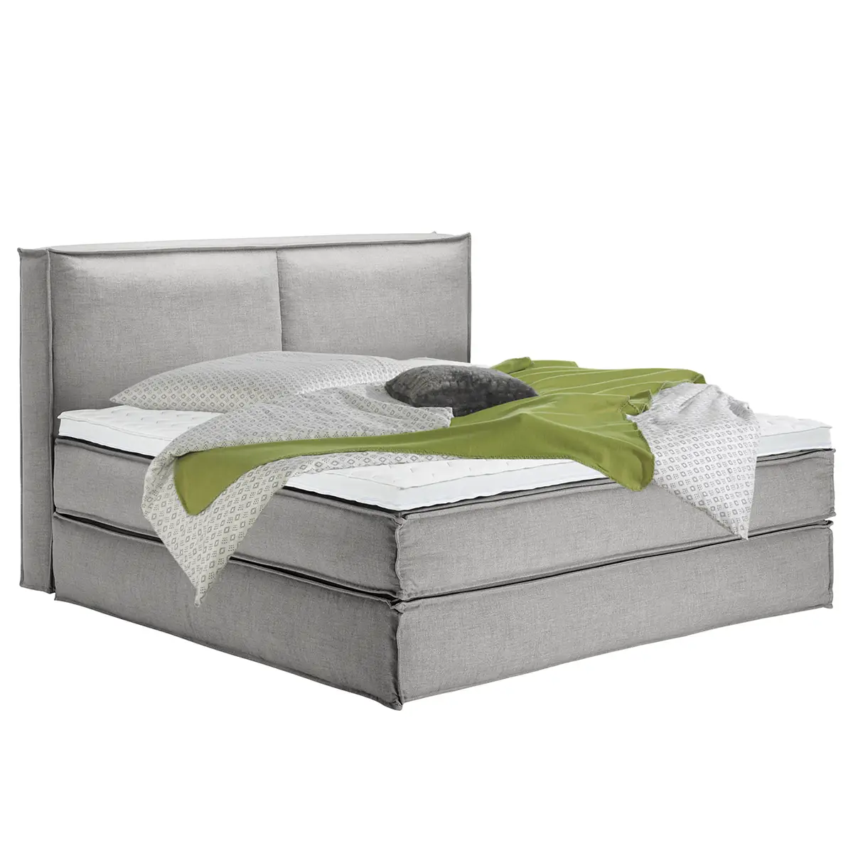 Premium Boxspringbett | Grau