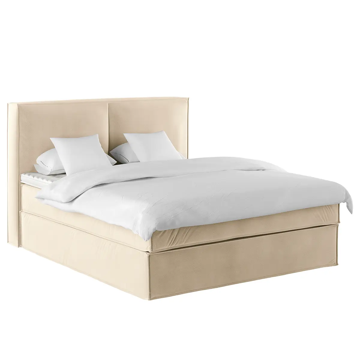Premium Boxspringbett mit Kopfteil 180 x 200cm Samt Vaia