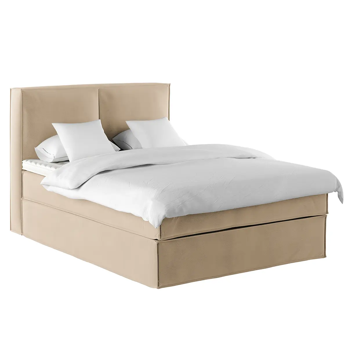 Premium Boxspringbett mit Kopfteil 140 x 200cm Samt Vaia