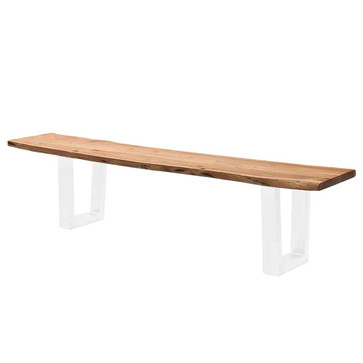kollected Massive Baumkanten-Sitzbank 180cm Braun/Akazie Braun | Braun