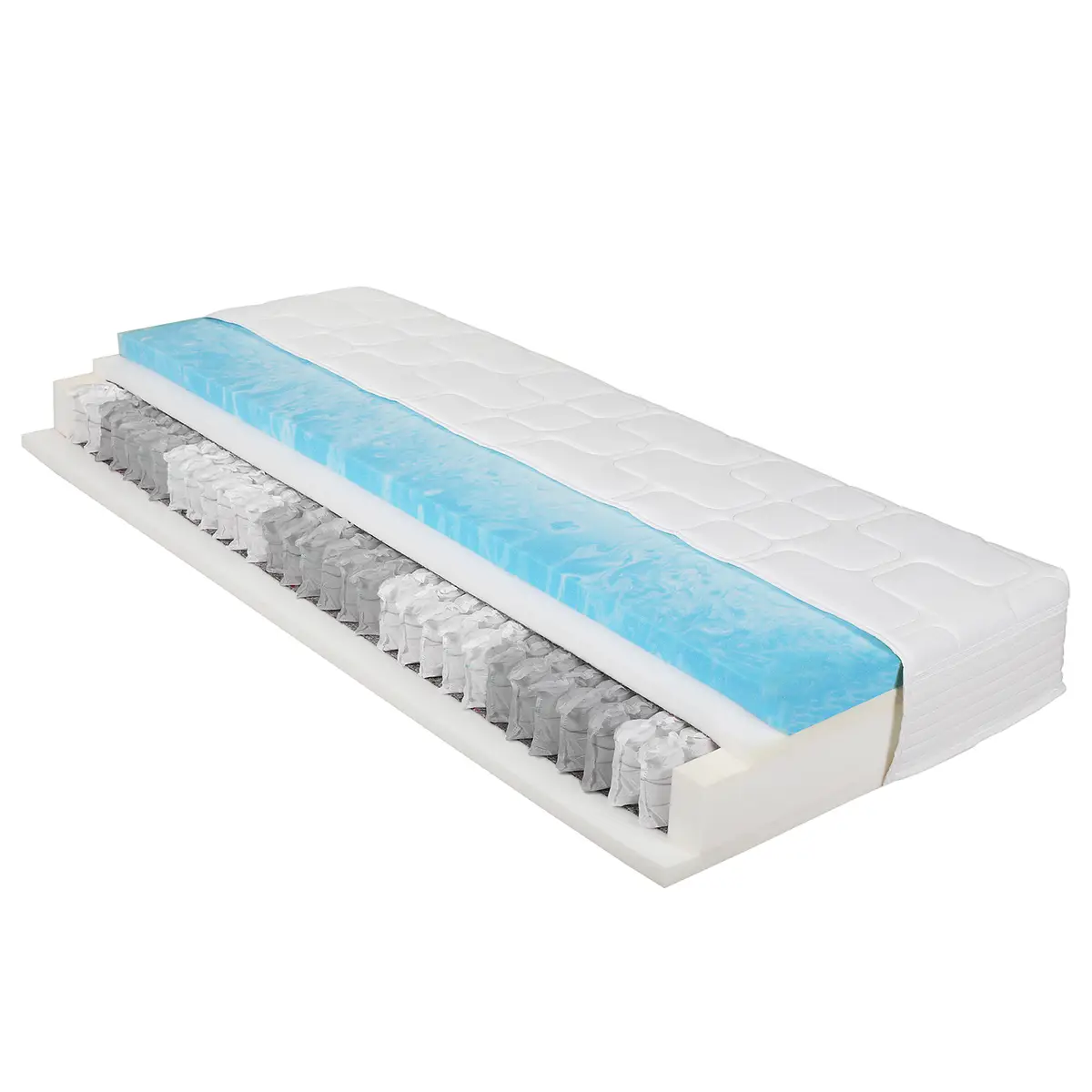 Taschenfederkernmatratze Royal Plus Gel | Weiß