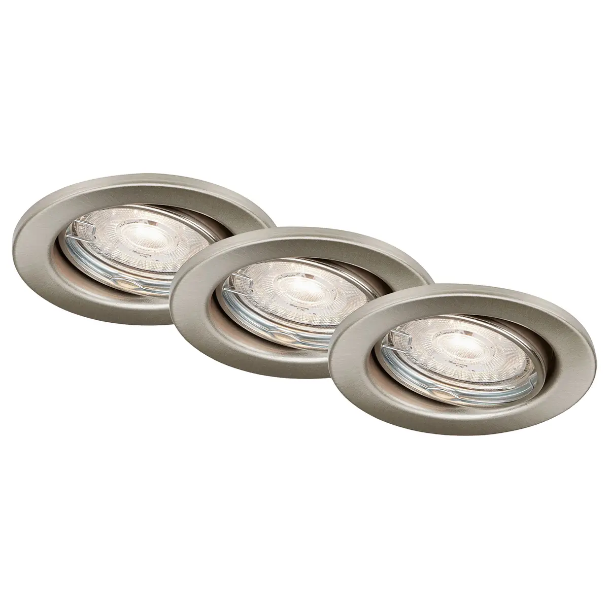 Einbauleuchte Swing 3er-Set | Silber
