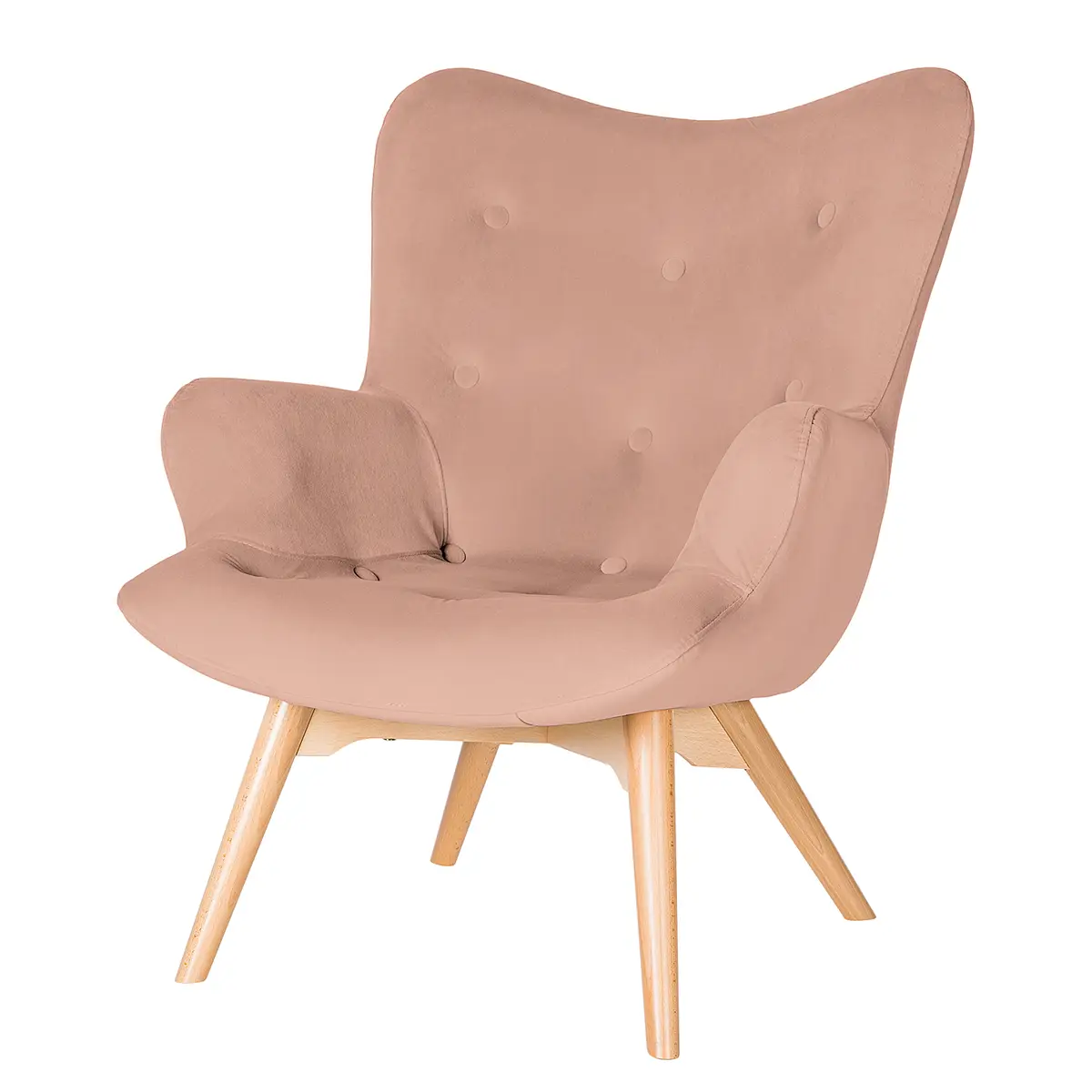 Sessel Pink Samt Vaia | Rosa
