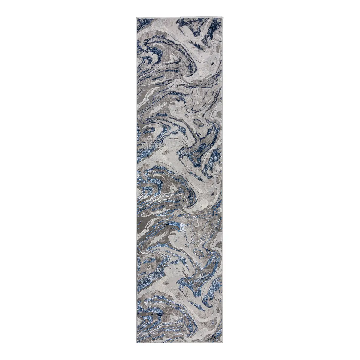 Läufer Marbled 60 x 230cm Blau/Marineblau | Blau