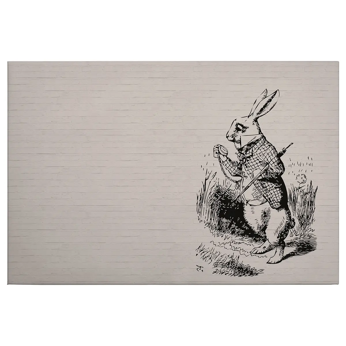 Leinwandbild Hase | Beige