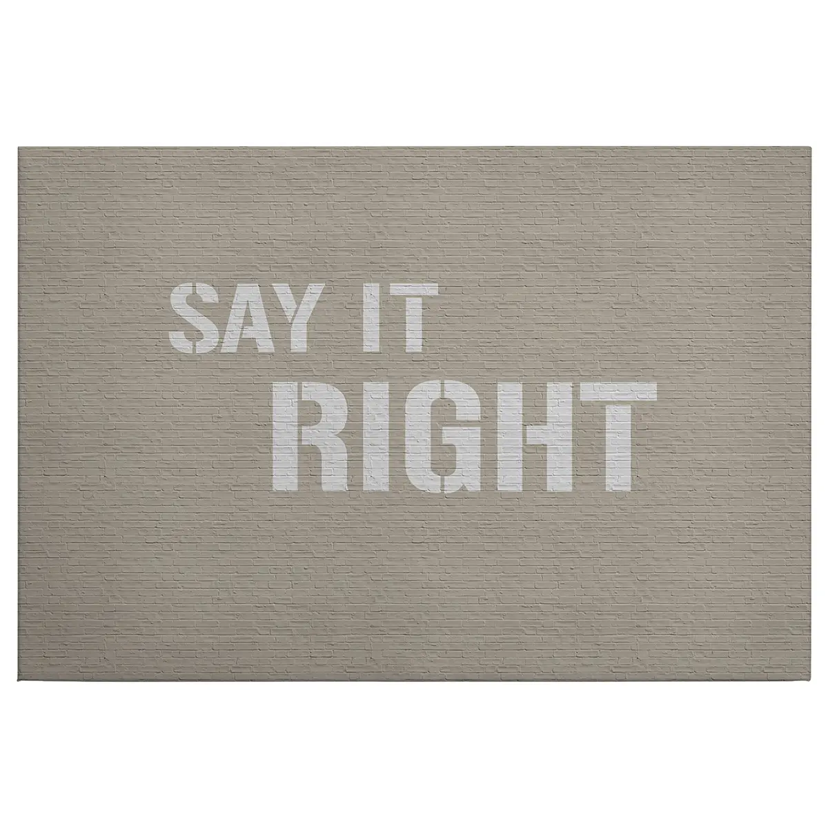 Leinwandbild Message | Beige