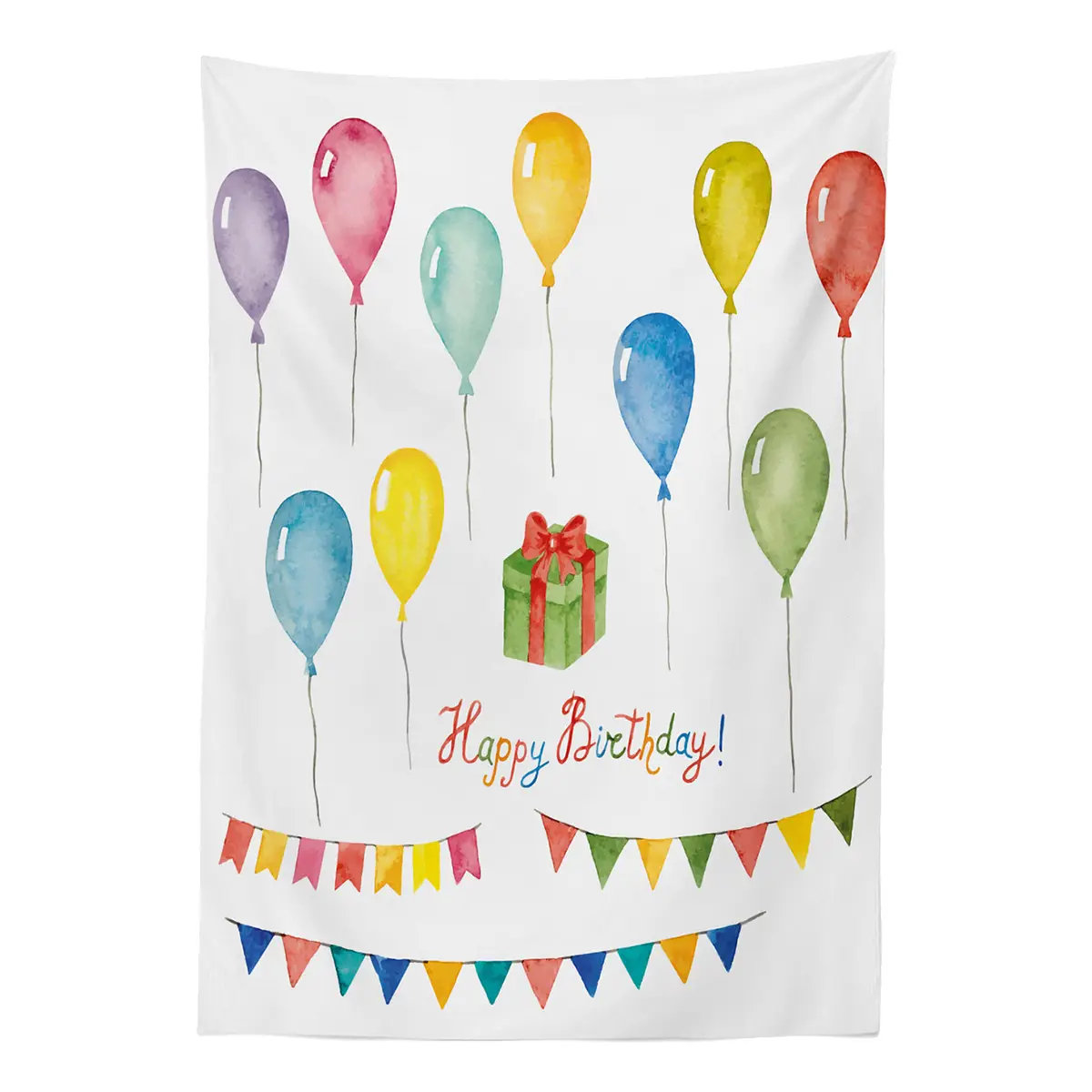 Tischdecke Aquarell Geburtstag | Mehrfarbig