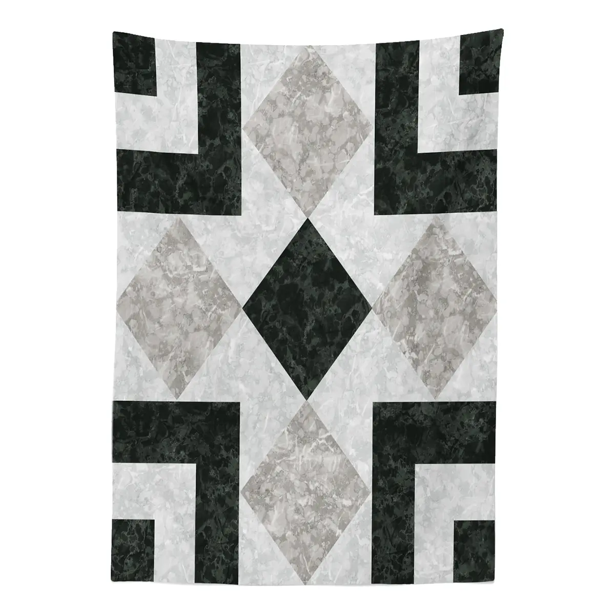 Tischdecke Marble Effect 140 x 170cm Schwarz | Schwarz
