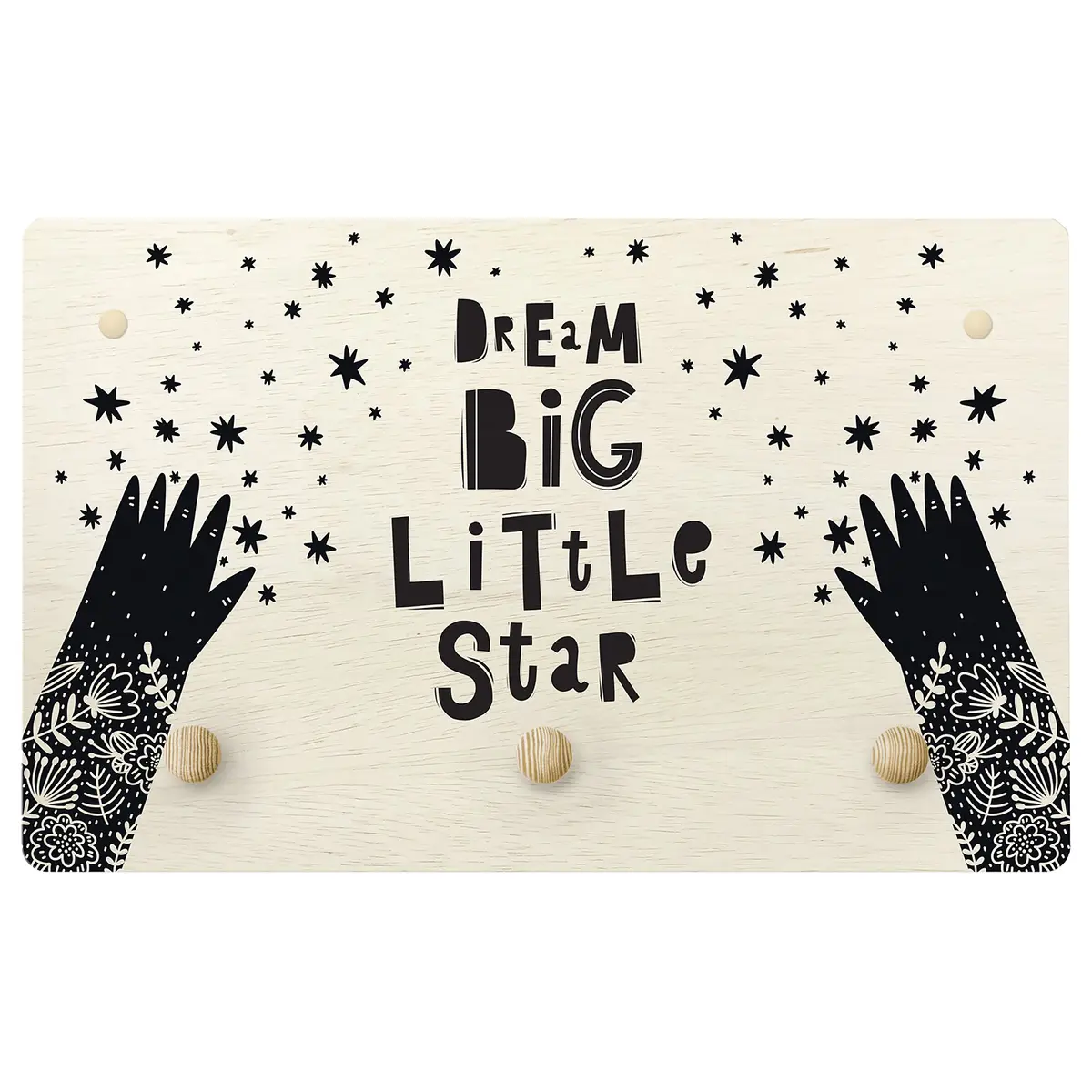 Kindergarderobe Dream Big Little Star | Mehrfarbig