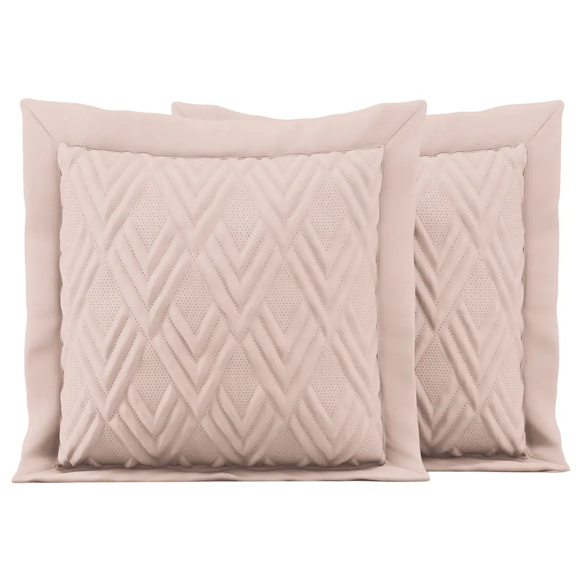 Kissenbezug 2er-Set Pink/Hellrosa 45 x 45cm Webstoff | Pink
