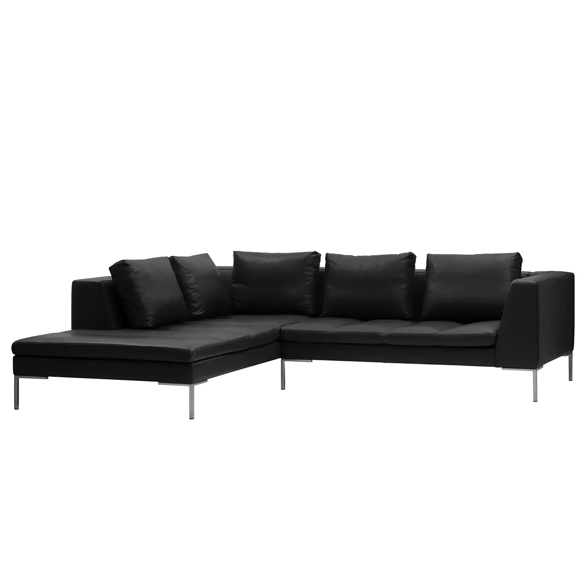 Neka Ecksofa mit Ottomane | Schwarz