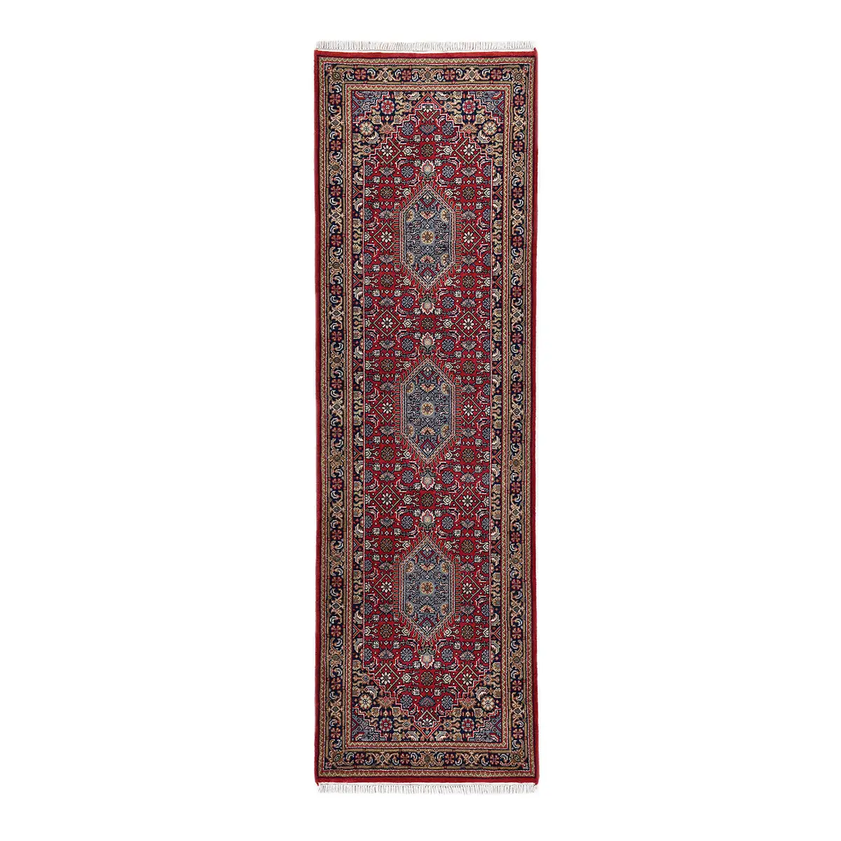 Läufer Benares Bidjar 80 x 300cm Rot/Rot | Rot