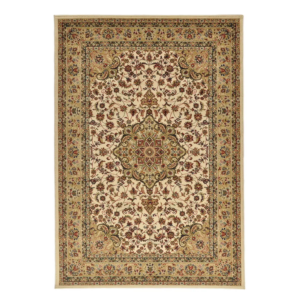 Kurzflorteppich Hamadan | Beige