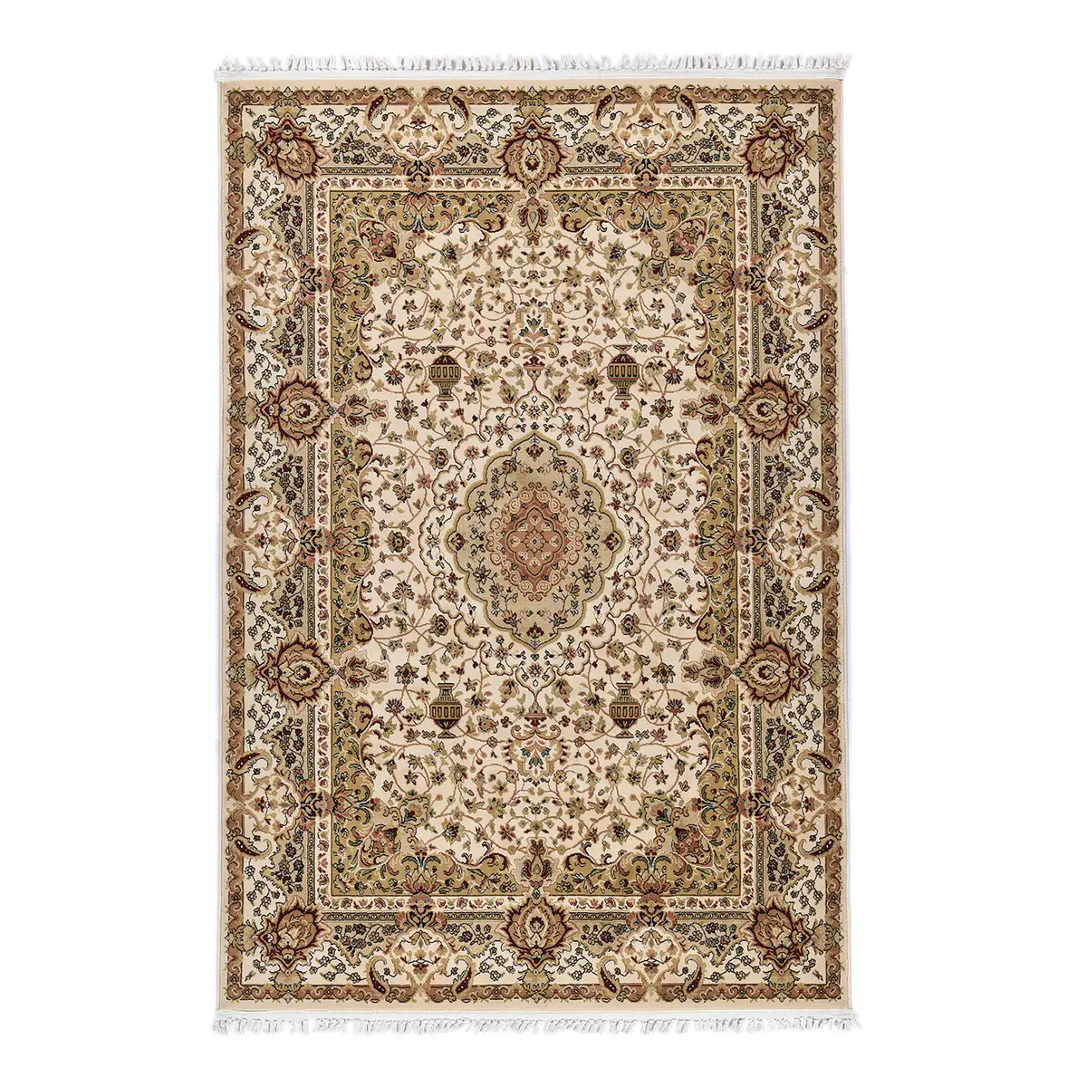 Kurzflorteppich Ilaria 055 Beige/Beige 57 x 90cm Flachgewebe