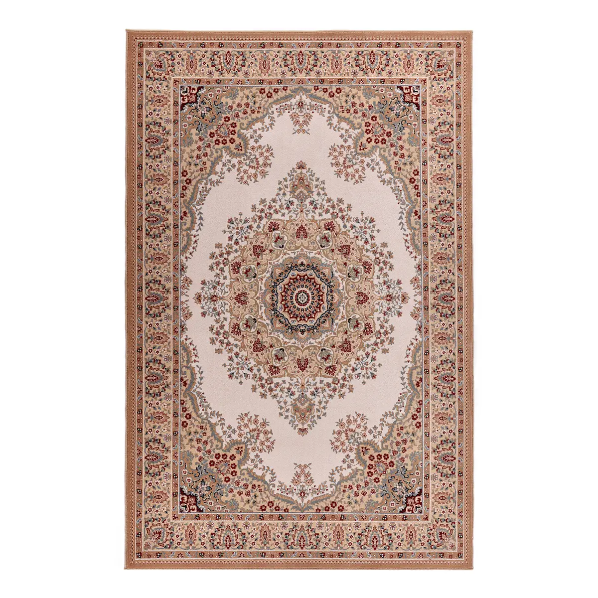 Wollteppich Dolna 809 I Beige/Beige 133 x 190cm Wolle | Beige