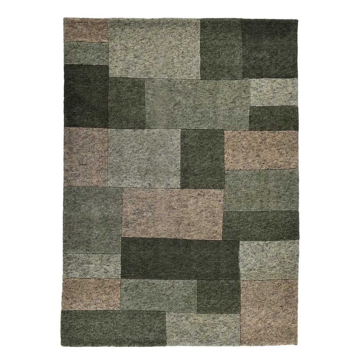Wollteppich Dalas Grün/Grün 70 x 140cm Wolle | Grün