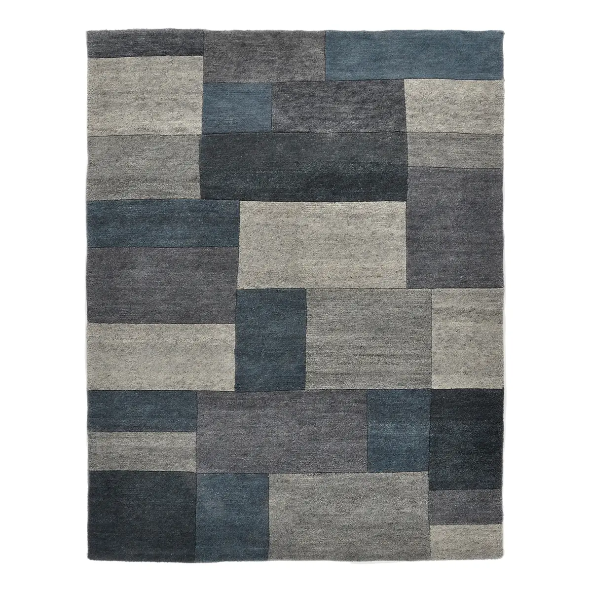 Wollteppich Dalas Grau/Anthrazit 190 x 290cm Wolle | Grau