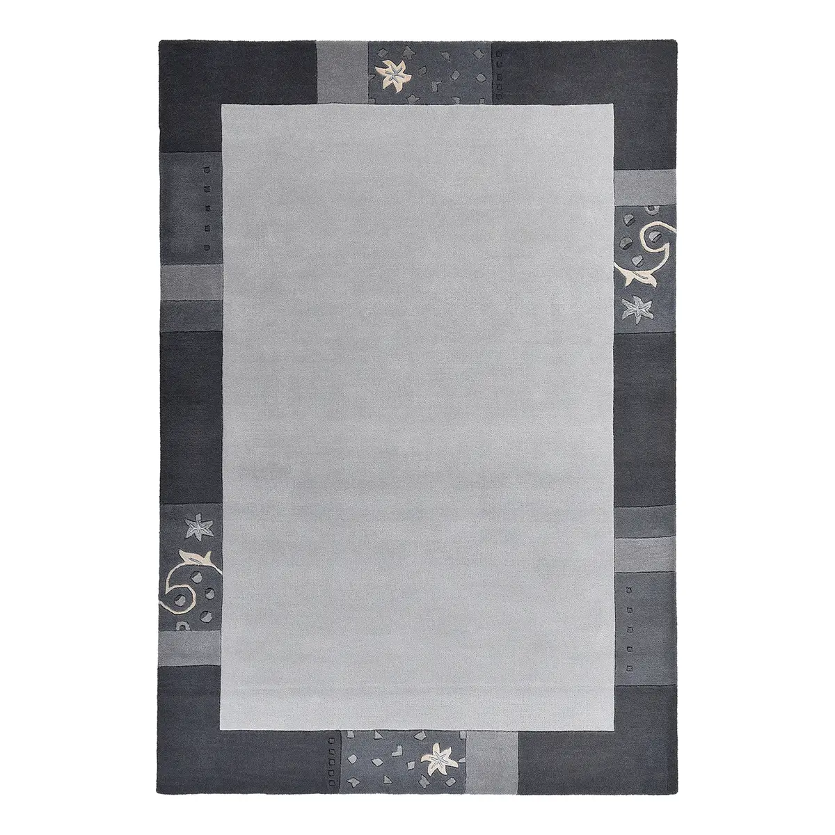 Royal Ganges Wollteppich | Silber