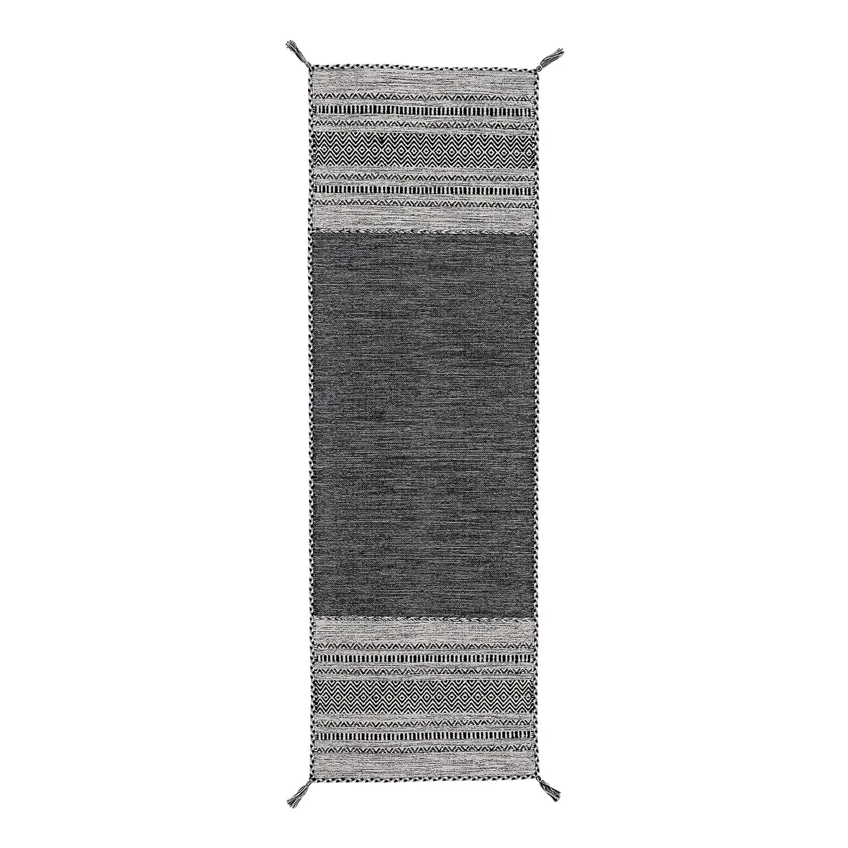 Läufer 80 x 350cm Schwarz/Schwarz | Schwarz