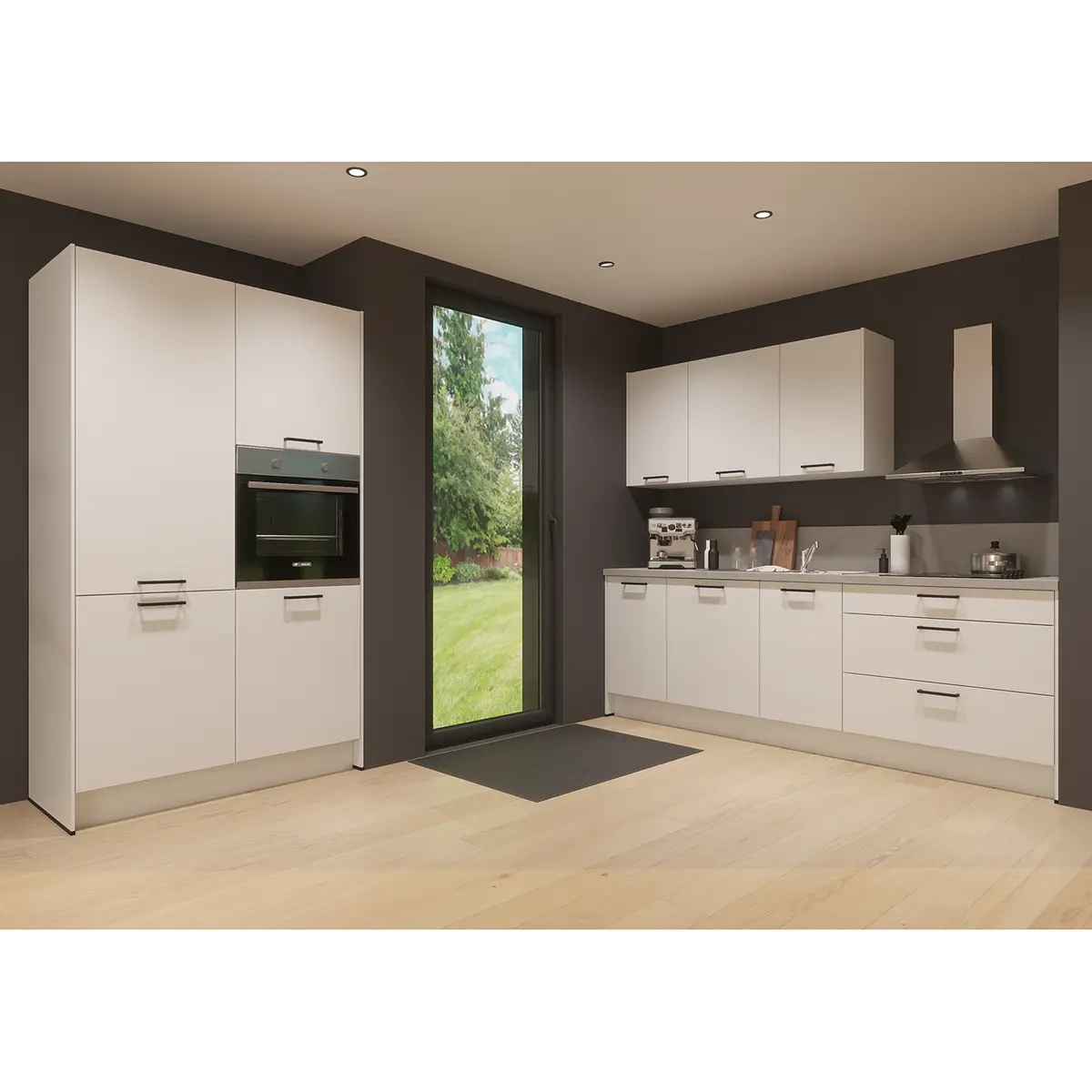Küchenzeile ConceptC I 217 x 60cm Ausrichtung links | Weiß