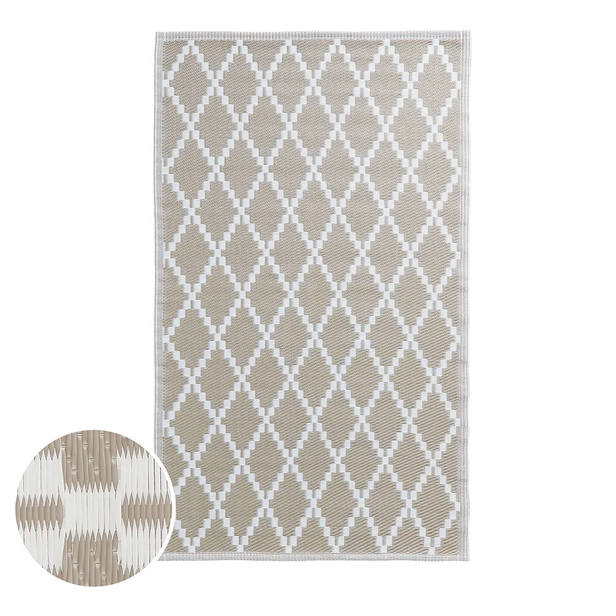 Outdoorteppich COLOUR CLASH Rauten II Beige/Beige | Beige