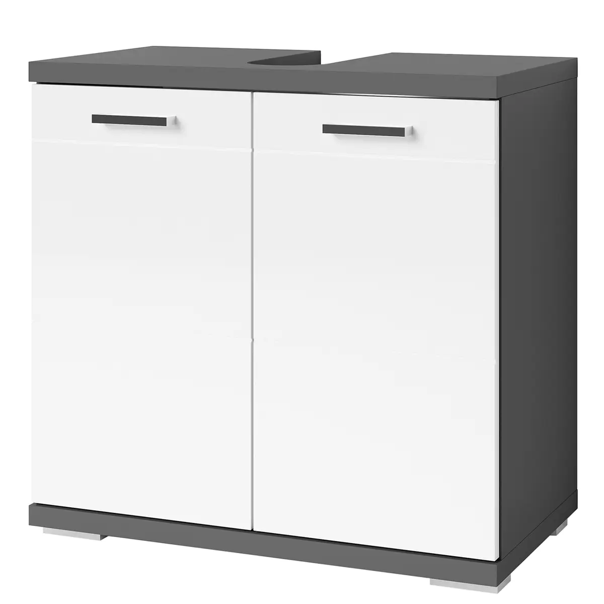 Waschbeckenunterschrank 60cm Schwarz/Anthrazit | Schwarz