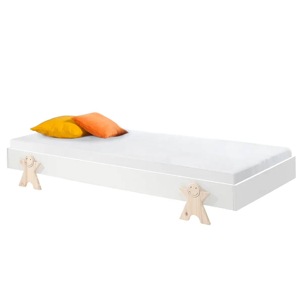 Einzelbett Modulo Smileystern | Weiß