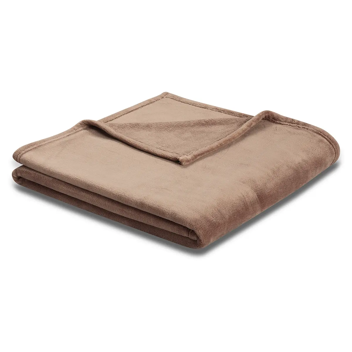 Plaid 150 x 200cm Beige/Hellbraun Webstoff | Beige