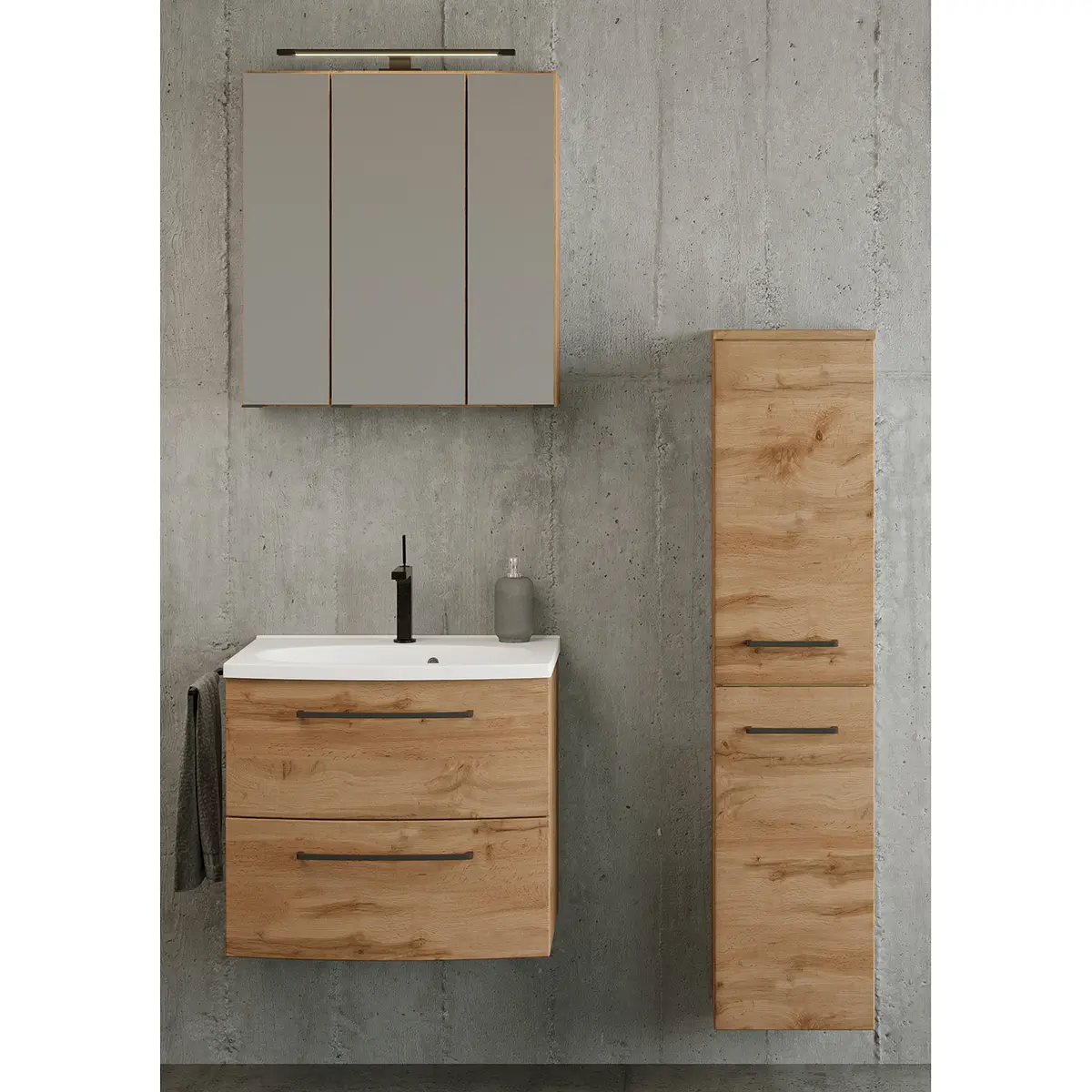 Badezimmerset II 3-teilig 90cm Braun | Braun