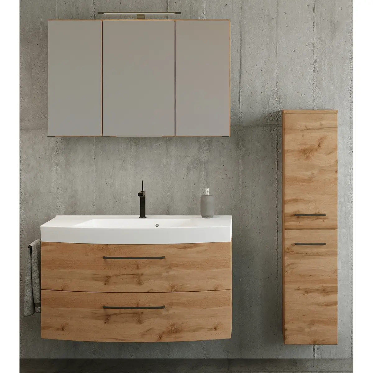 Badezimmerset II 3-teilig 130cm Braun | Braun