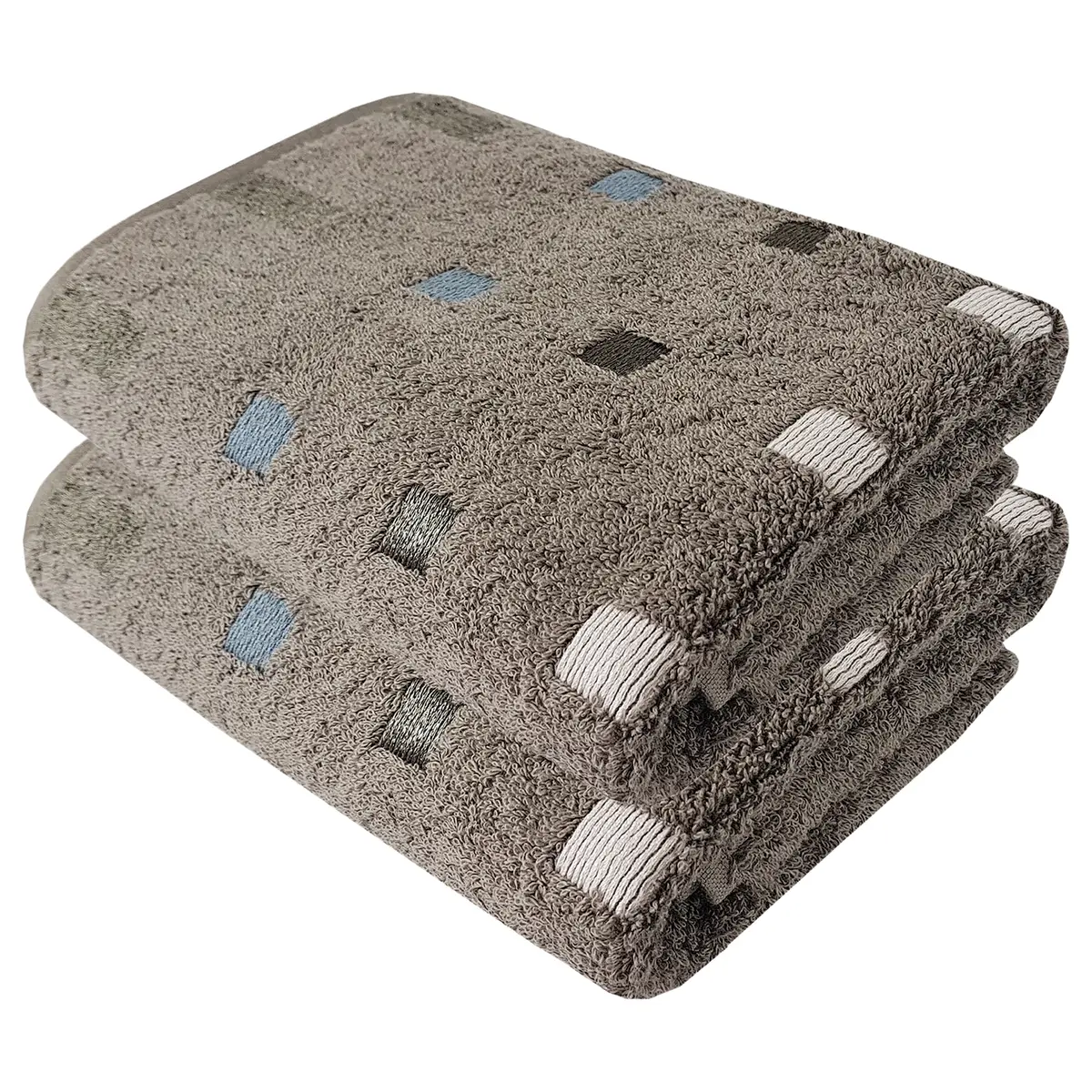 Handtuch-Set Quattro 2er-Set 50 x 100cm Braun/Taupe | Braun