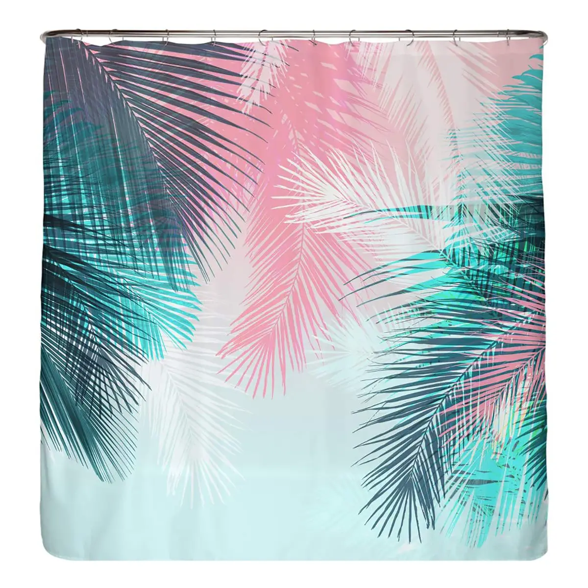 Anti-Schimmel Duschvorhang Palmenblätter Microfaser Multicolor