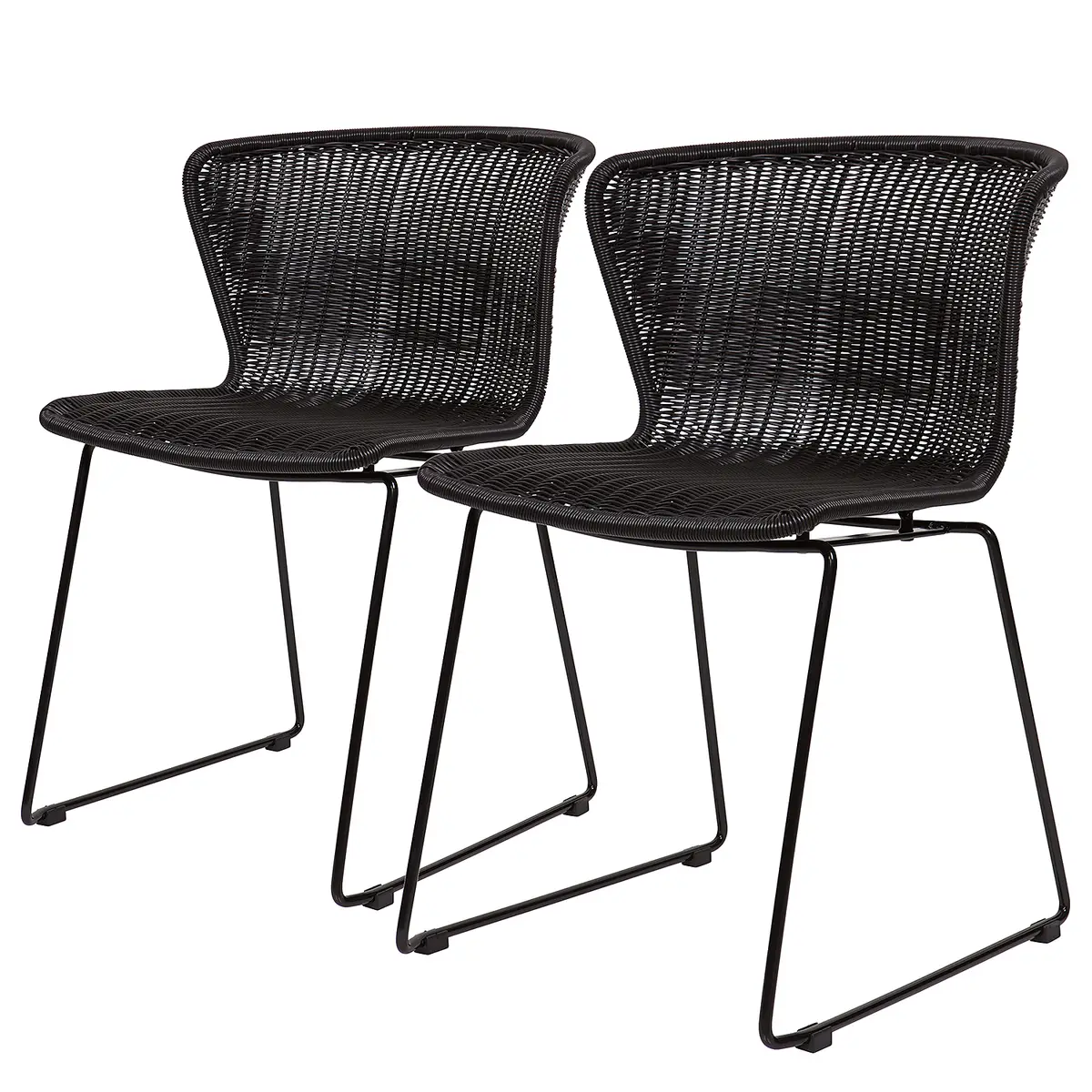 Esszimmerstuhl Roseboro 2er-Set | Schwarz