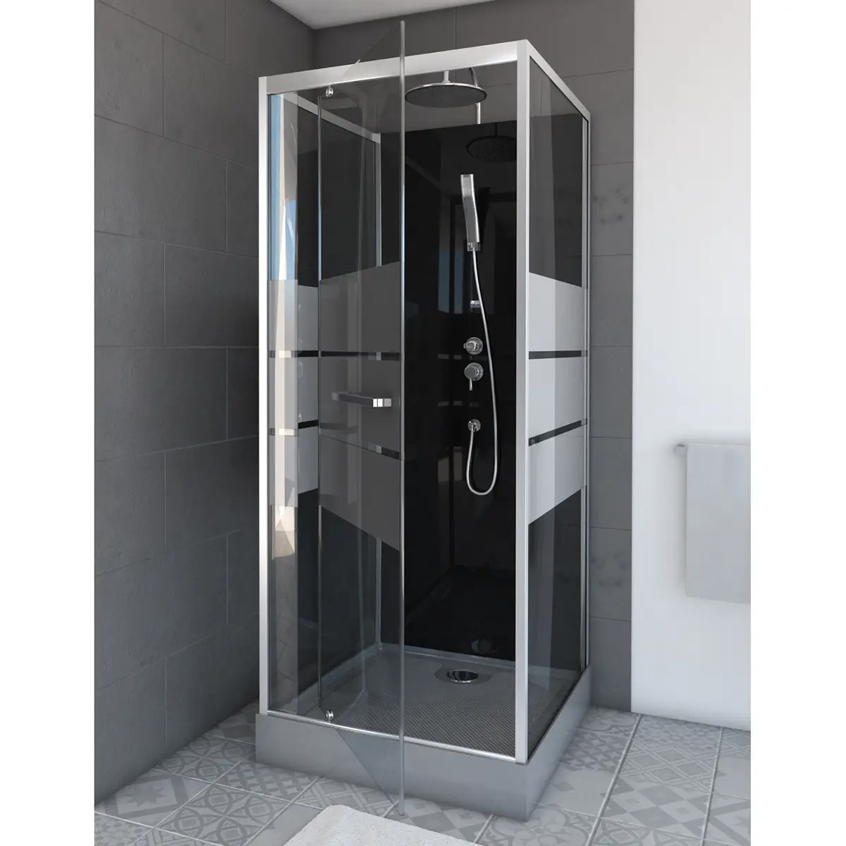 Eckdusche Dusy 70 x 70cm Grau | Grau