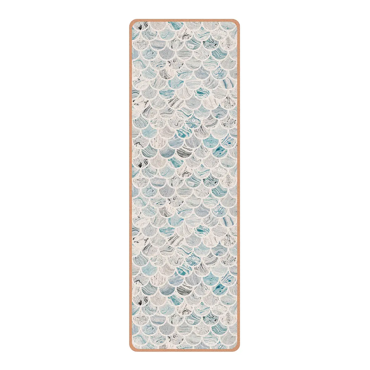 Läufer/Yogamatte Marmor | Blau
