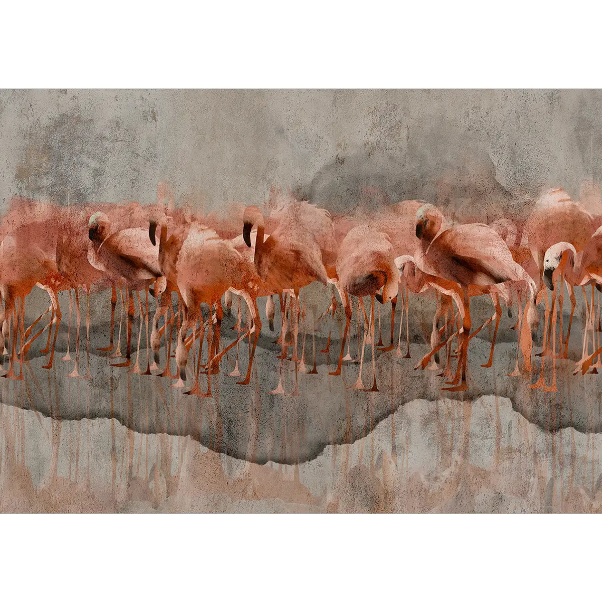 Vlies Fototapete Flamingo Lake | Pink