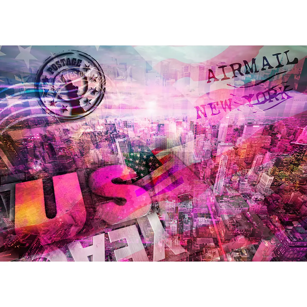 Vlies Fototapete USA | Pink
