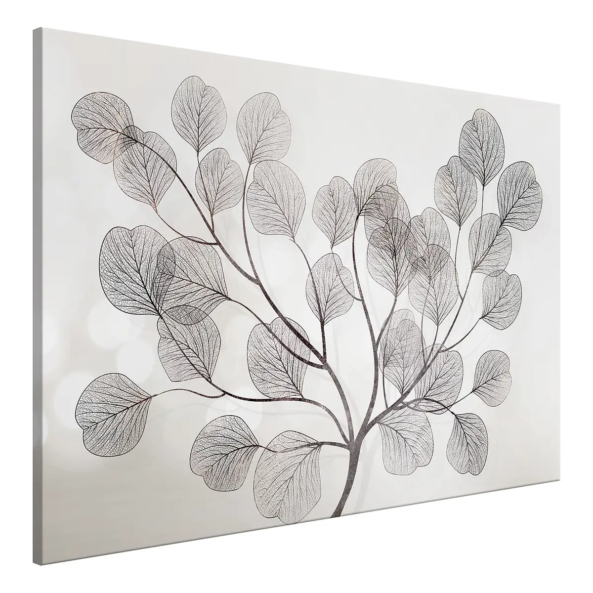 Wandbild Leaves in the Wind | Schwarz