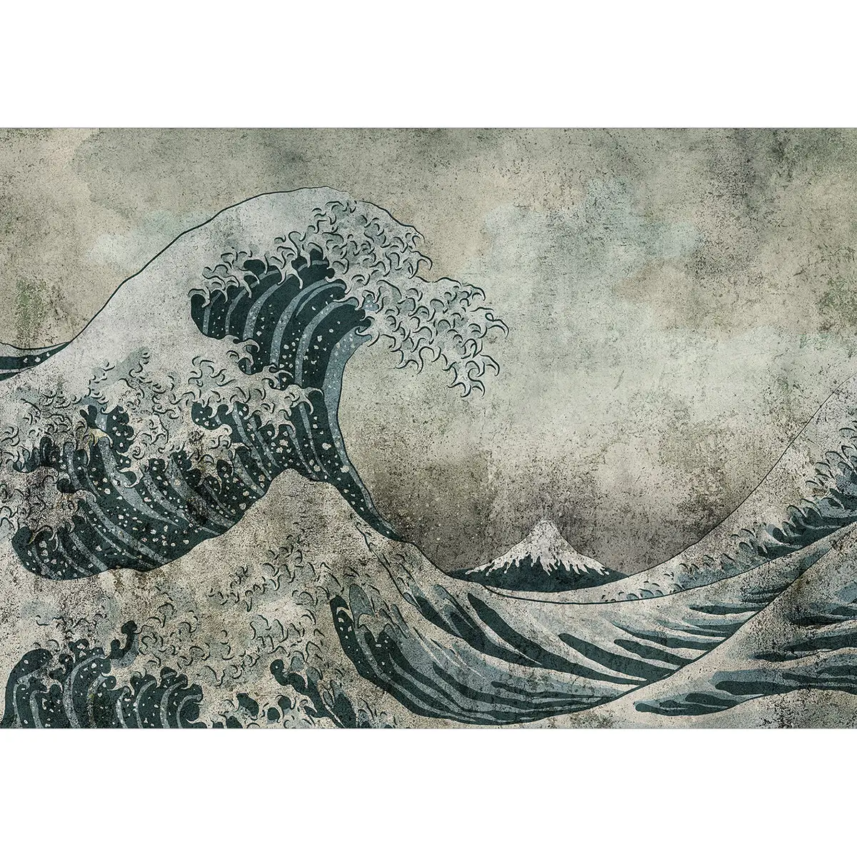 Vlies Fototapete Power of Big Waves | Grau