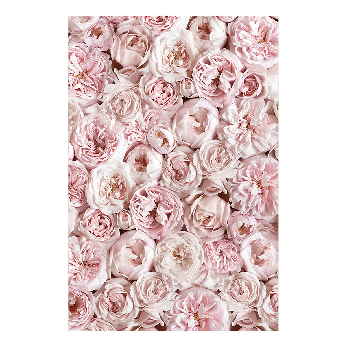 Wandbild Flowers From the Garden Leinen Pink 60 x 90cm | Pink