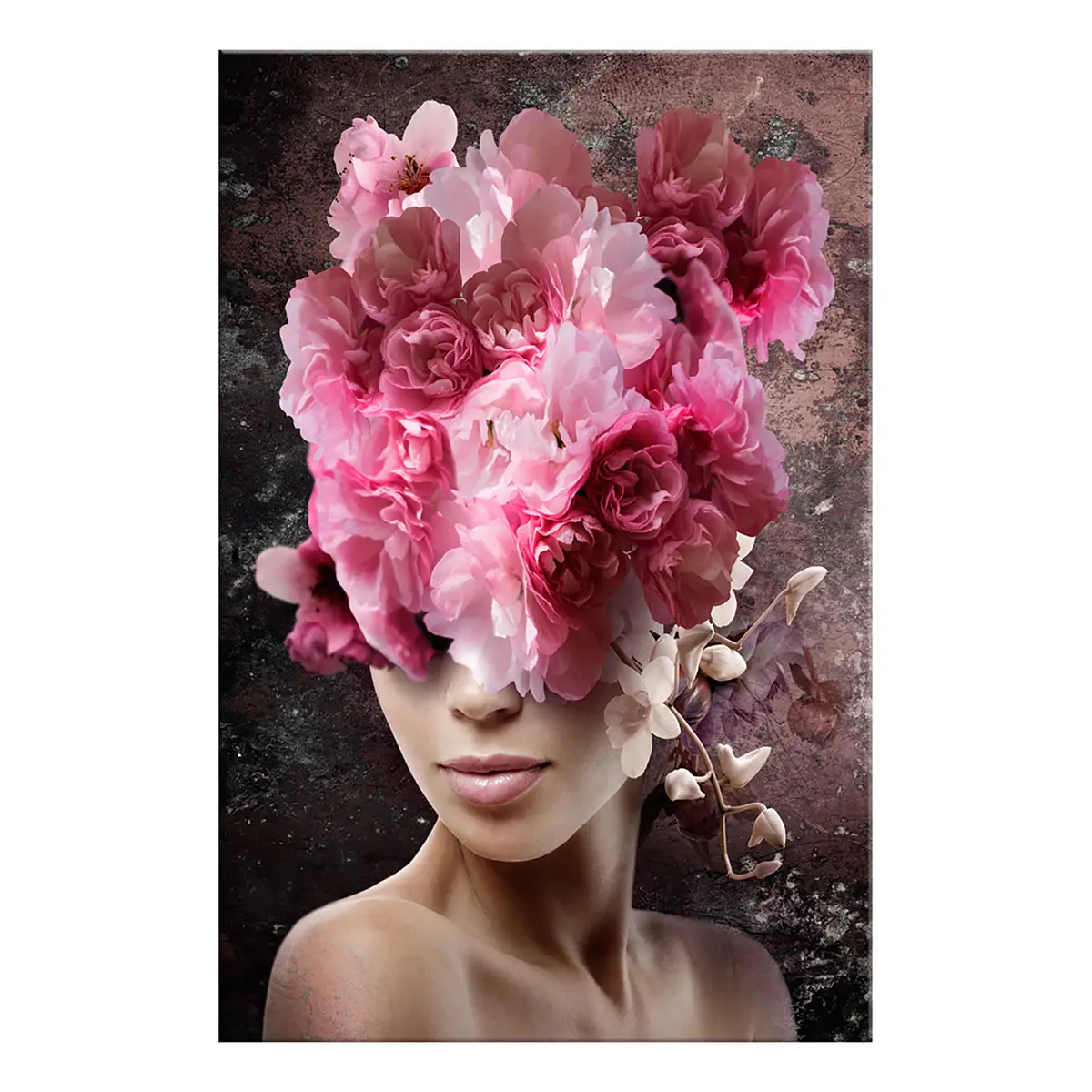 Wandbild Spring Awakening Leinen Pink | Pink
