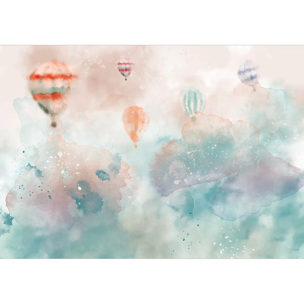 Vlies Fototapete Balloon Dream | Mehrfarbig