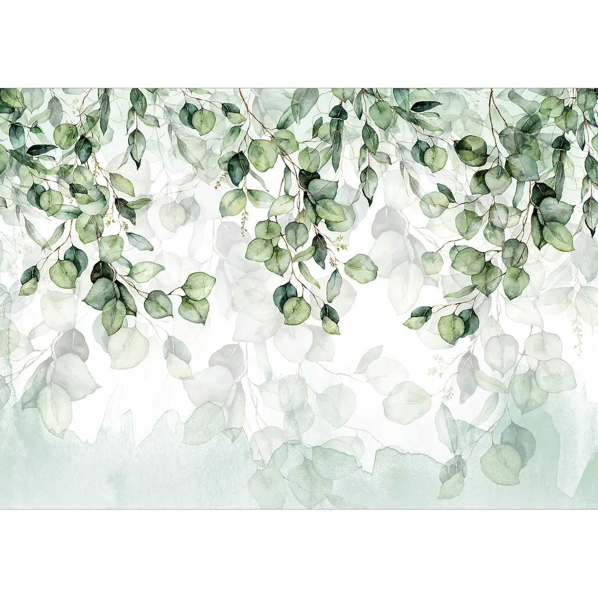 Vlies Fototapete Leaves Lightness | Grün