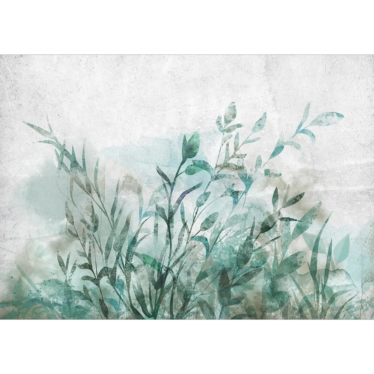 Vlies Fototapete Watercolor Nature | Grau