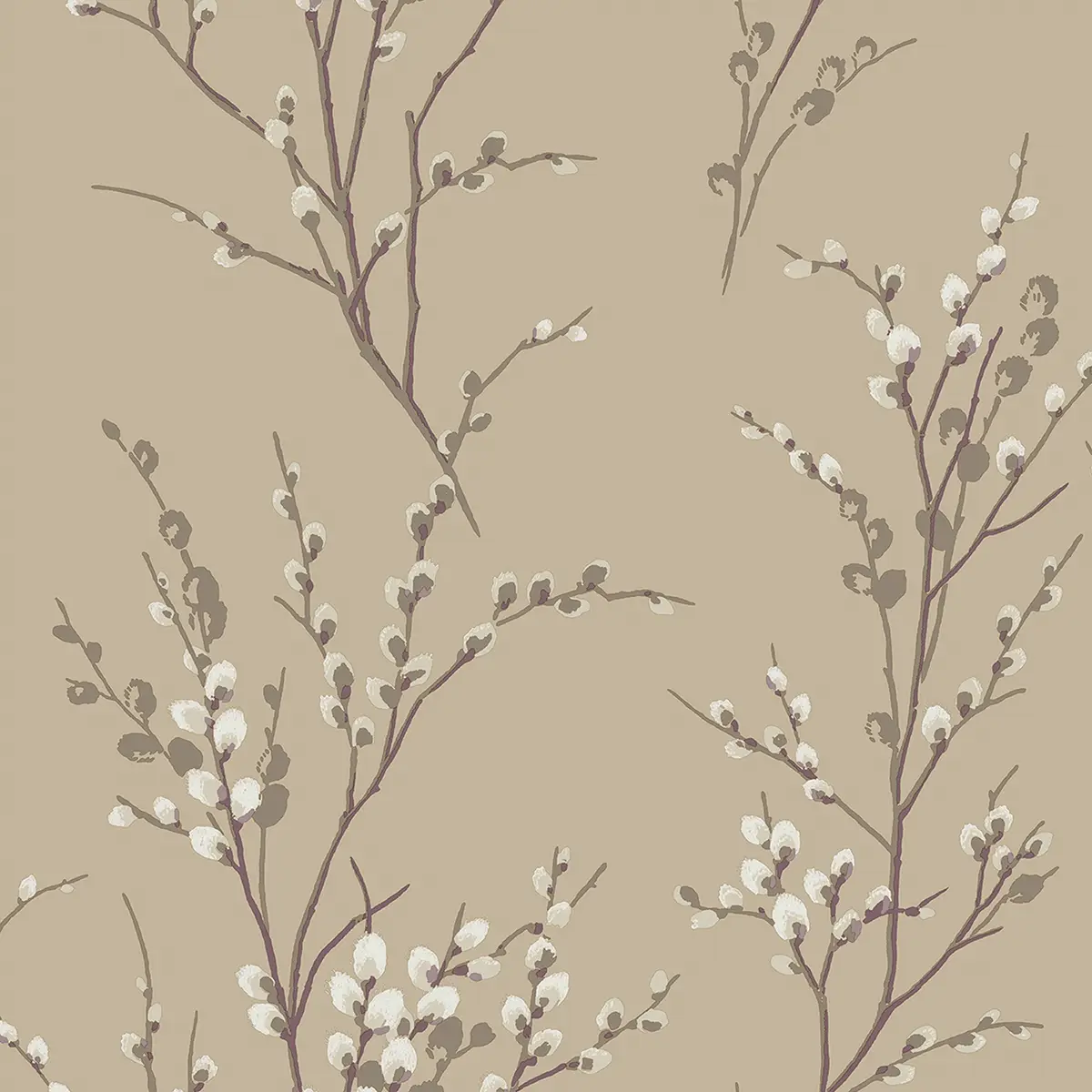 Vliestapete Pussy Willow | Beige