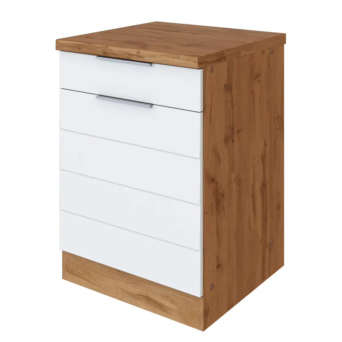 Unterschrank Florenz I 60cm Weiß/Matt Weiß | Weiß