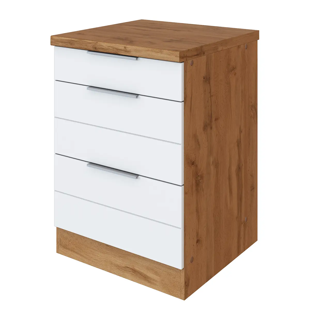 Unterschrank Florenz II 60cm Weiß/Matt Weiß | Weiß