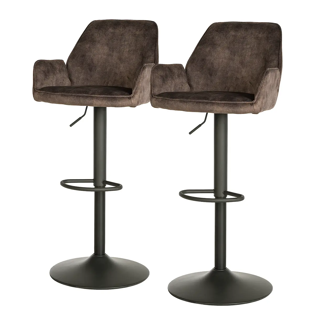 Barhocker Prace 2er-Set | Grau