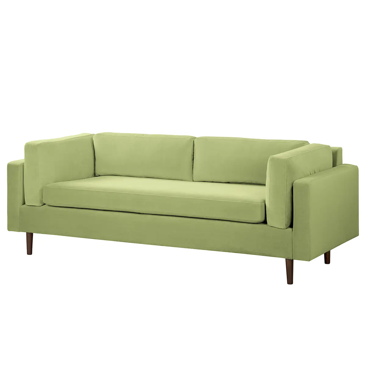 Sofa Sesame 3-Sitzer Grün Samt Vaia | Grün
